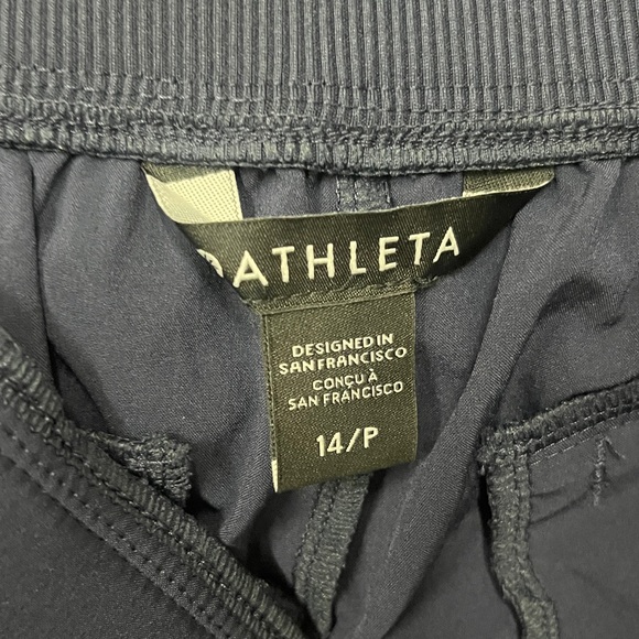 Athleta Brooklyn Ankle Pant Navy Athletic Trousers Size 14/P - Picture 5 of 9